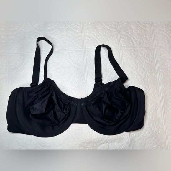Wacoal 855213 Perfect Primer Full Figure Underwire Bra 46C Black 3356 H - Picture 2 of 10